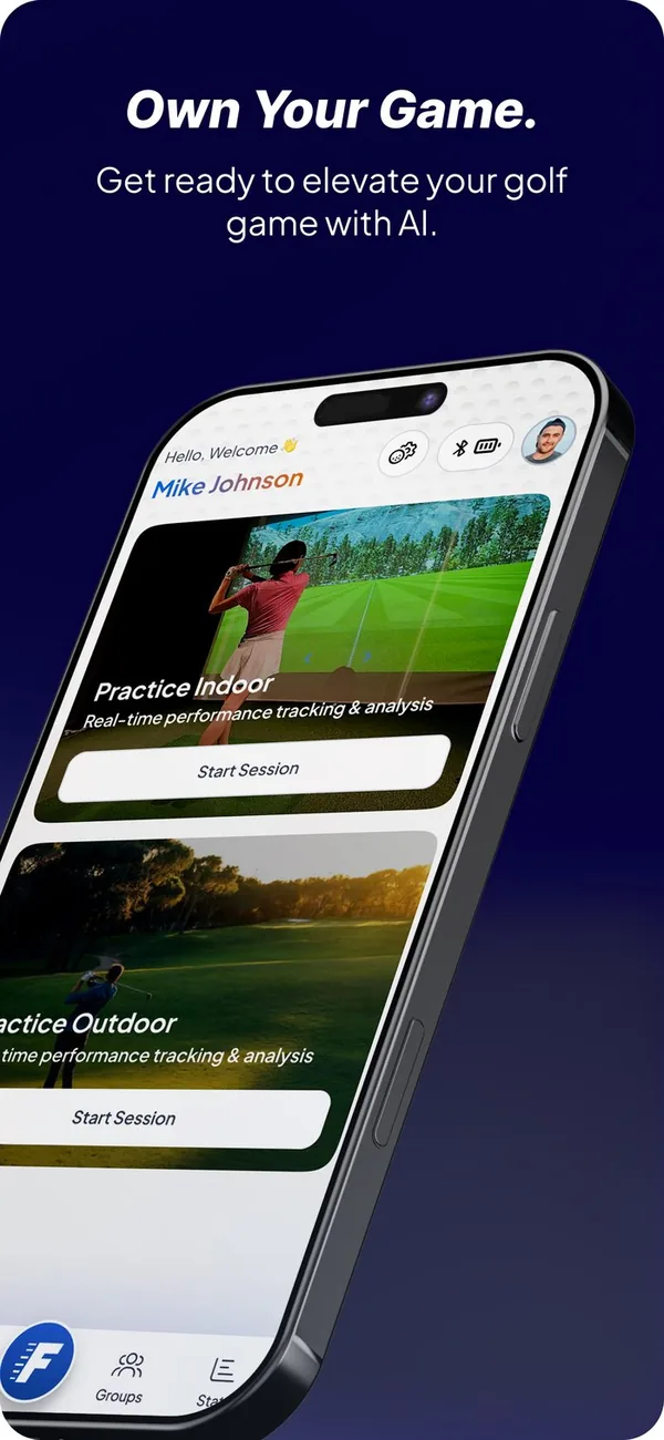 Own Your Game. Get ready to elevate your golf game with AI.