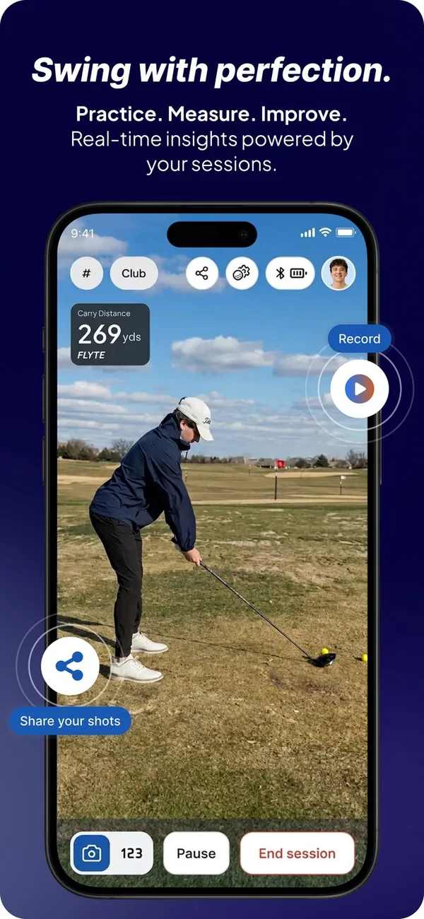 Swing with perfection. Practice, measure, improve.